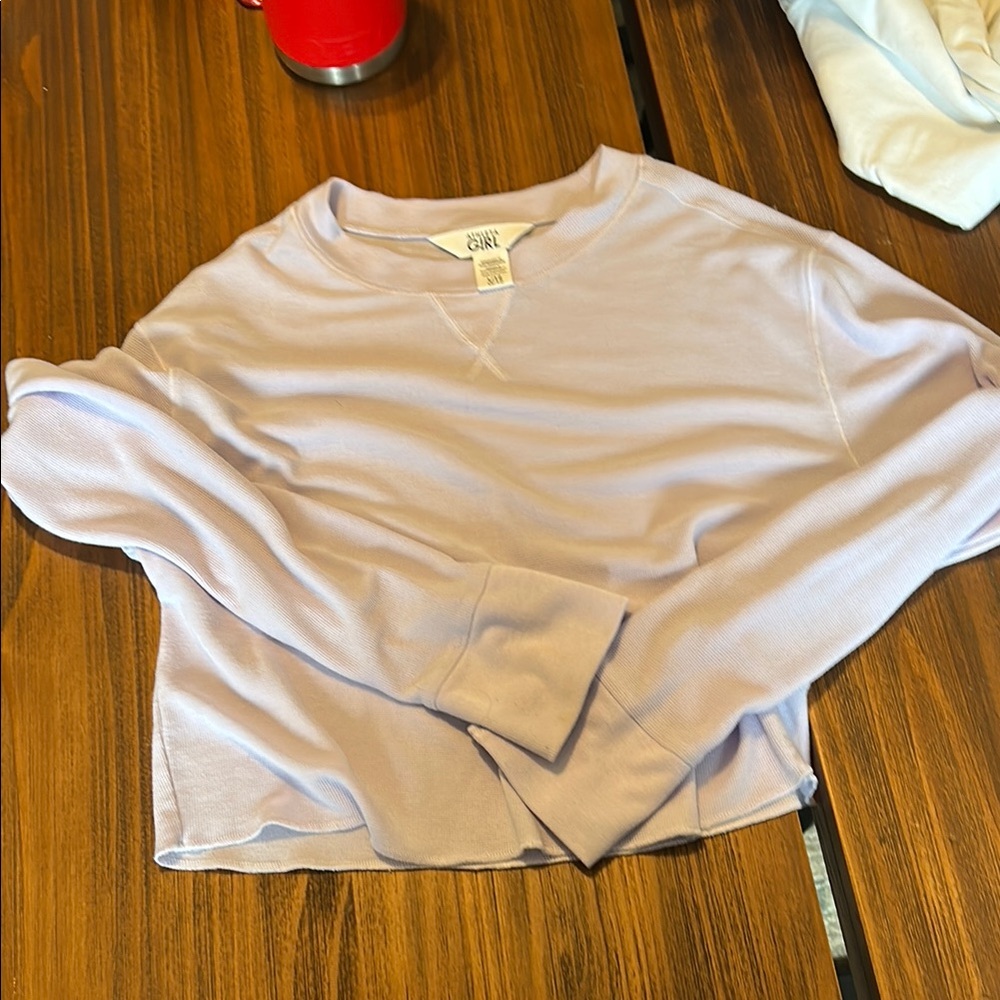 Light Purple Cropped Sweatshirt